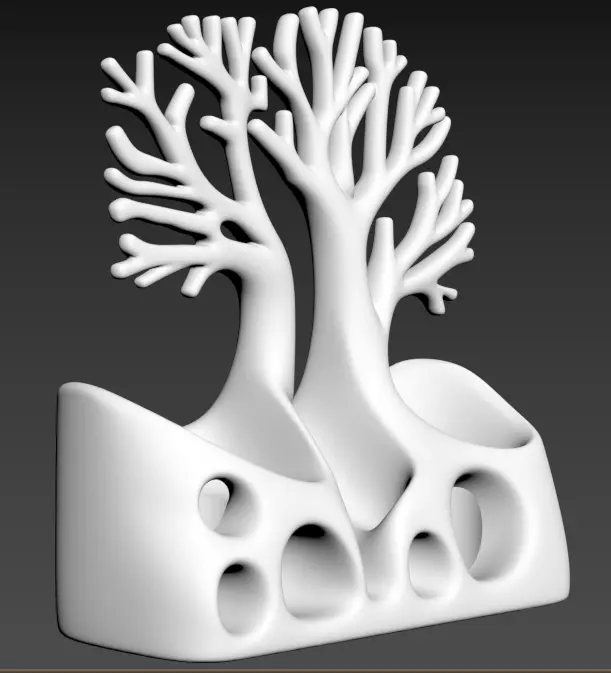 Pen holder 3D print model_4