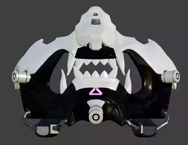 Mascara Oni Cyberpunk TECHWEAR 3D print model