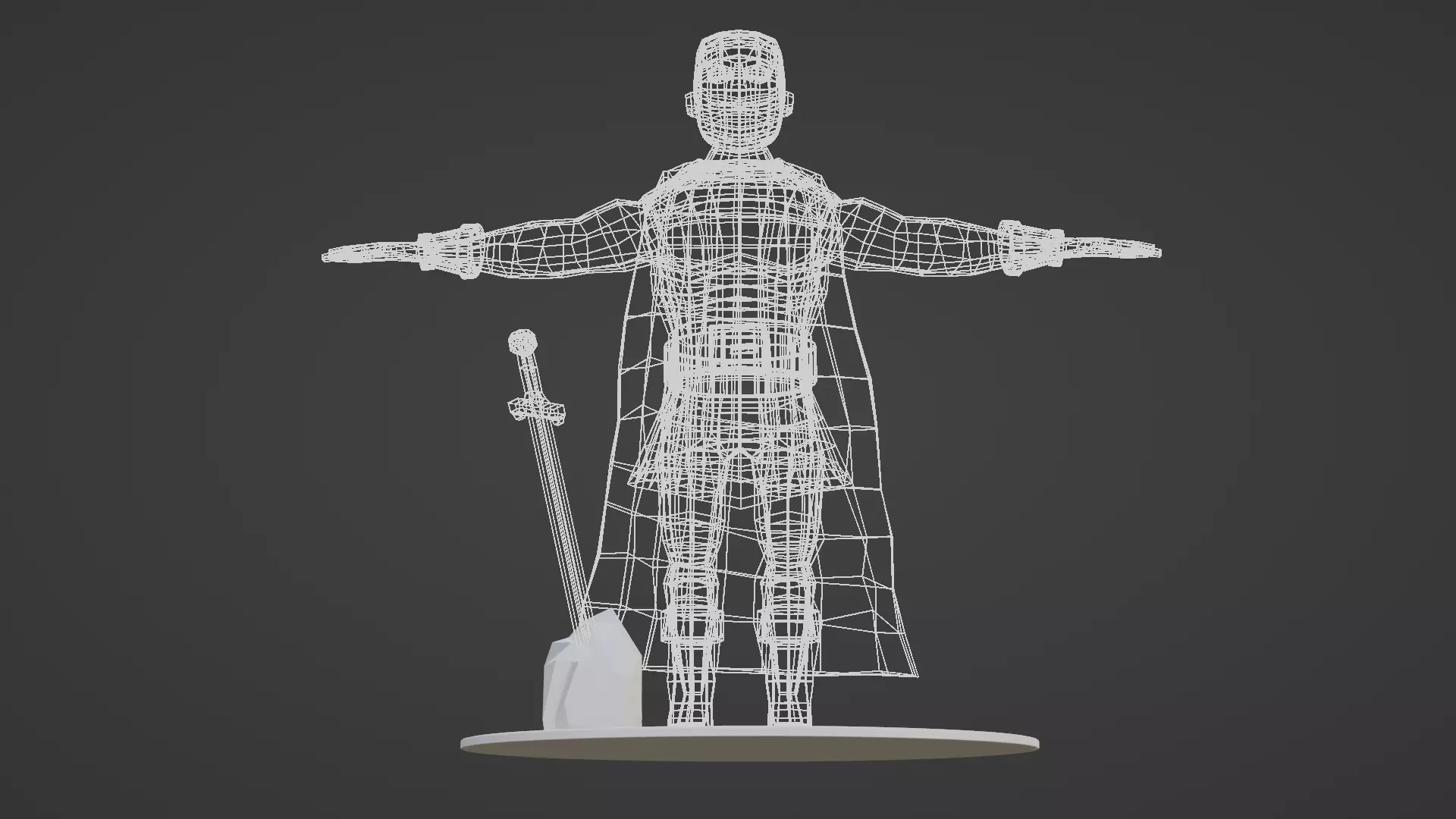 Low Poly Medieval Hero Low-poly 3D model_14