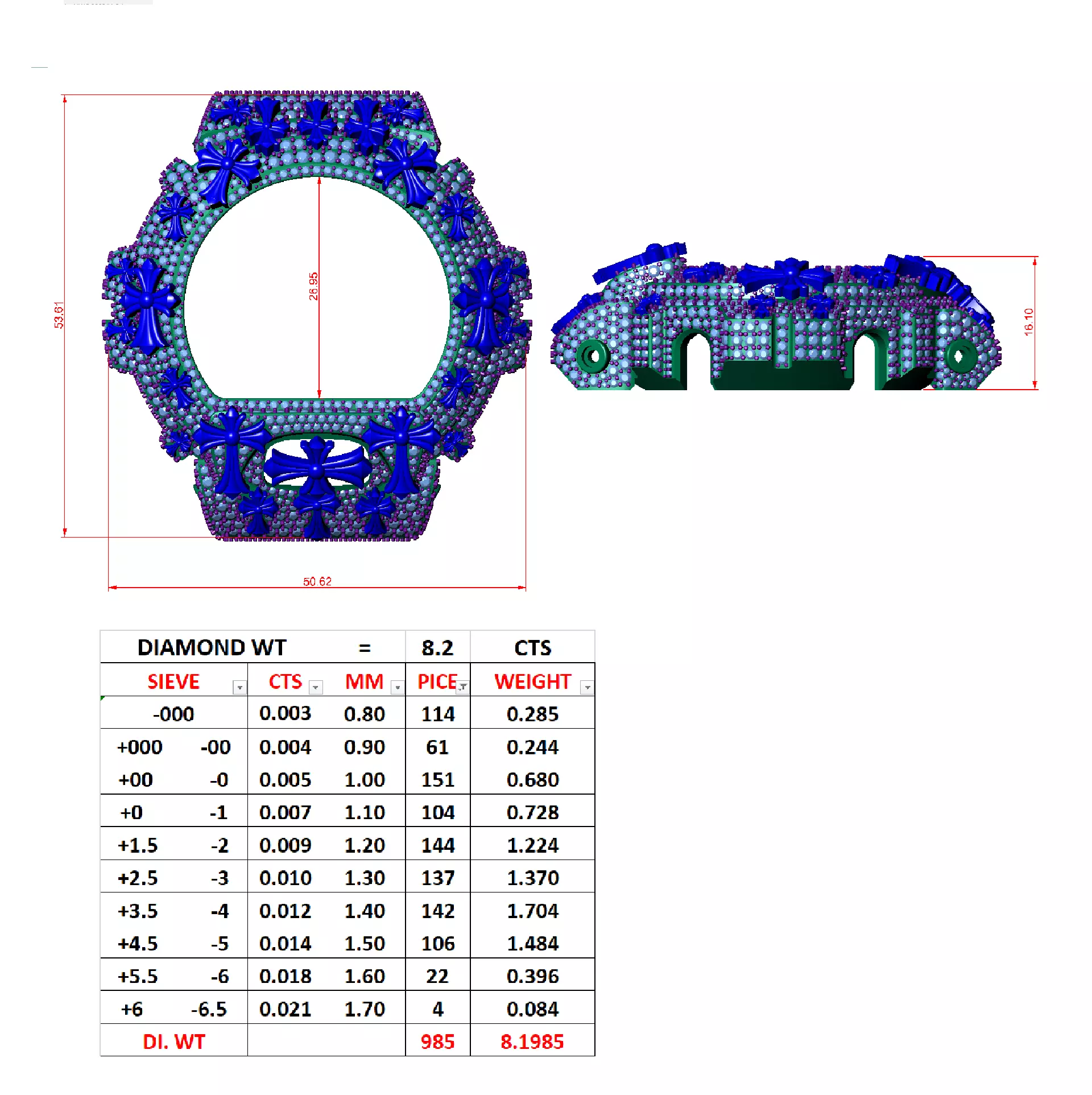 G-Shock case 3D print DW-6900 model 3D print model 3D print model_7