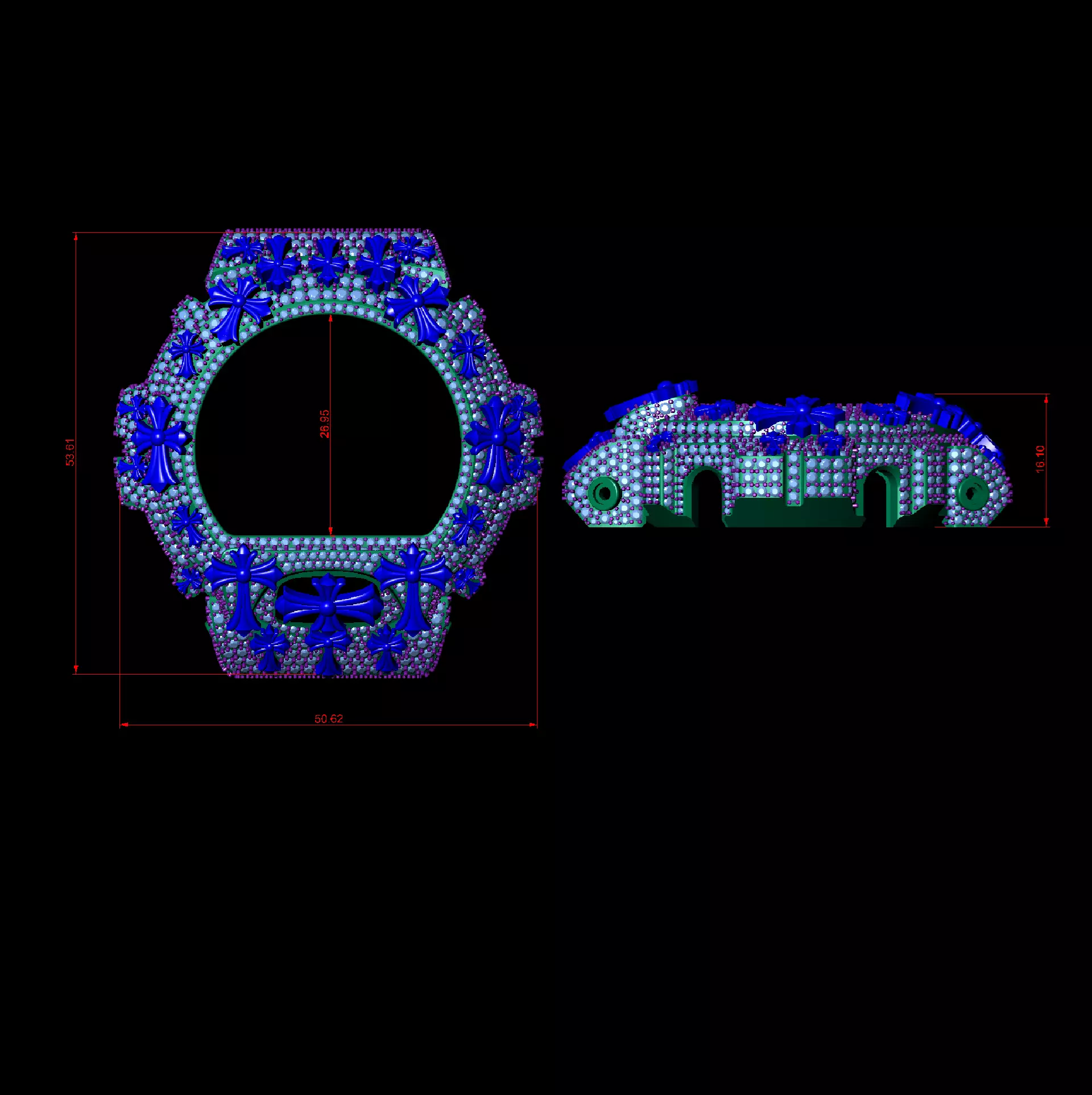 G-Shock case 3D print DW-6900 model 3D print model 3D print model_6