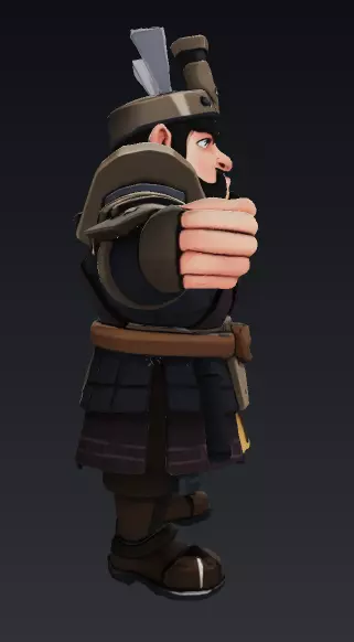 THE EASTERN WARRIOR Low-poly 3D model_2