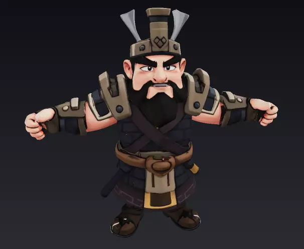 THE EASTERN WARRIOR Low-poly 3D model_1