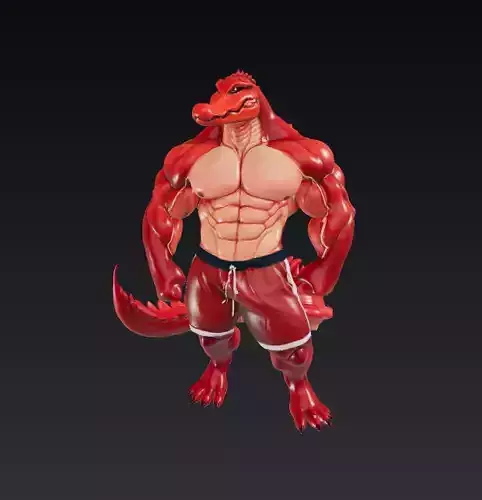 RED CROCODILE FIGHTER