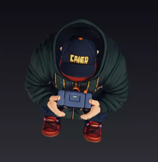 THE FAT GAMER Low-poly 3D model_5