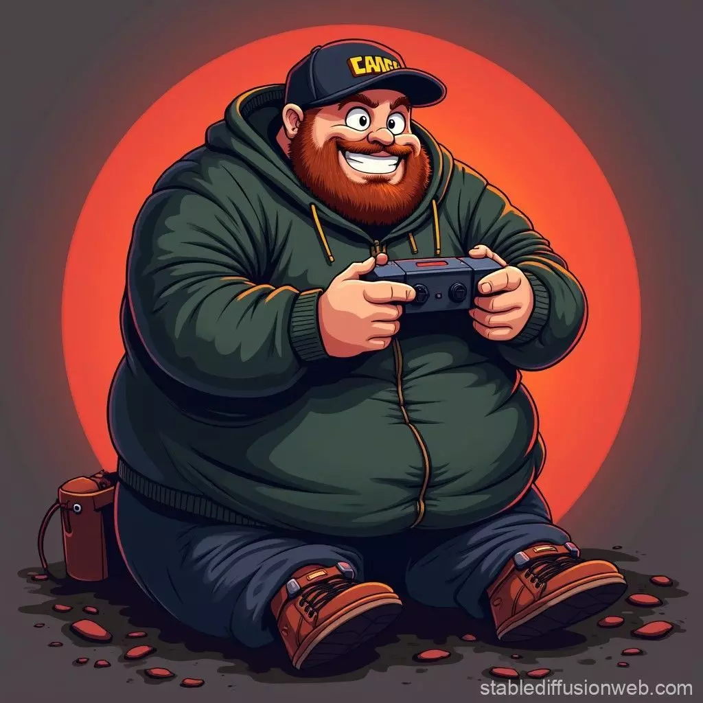 THE FAT GAMER Low-poly 3D model_0
