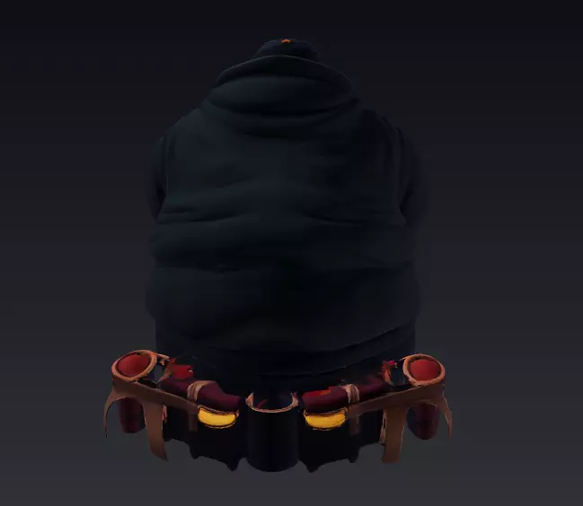 THE FAT GAMER Low-poly 3D model_3