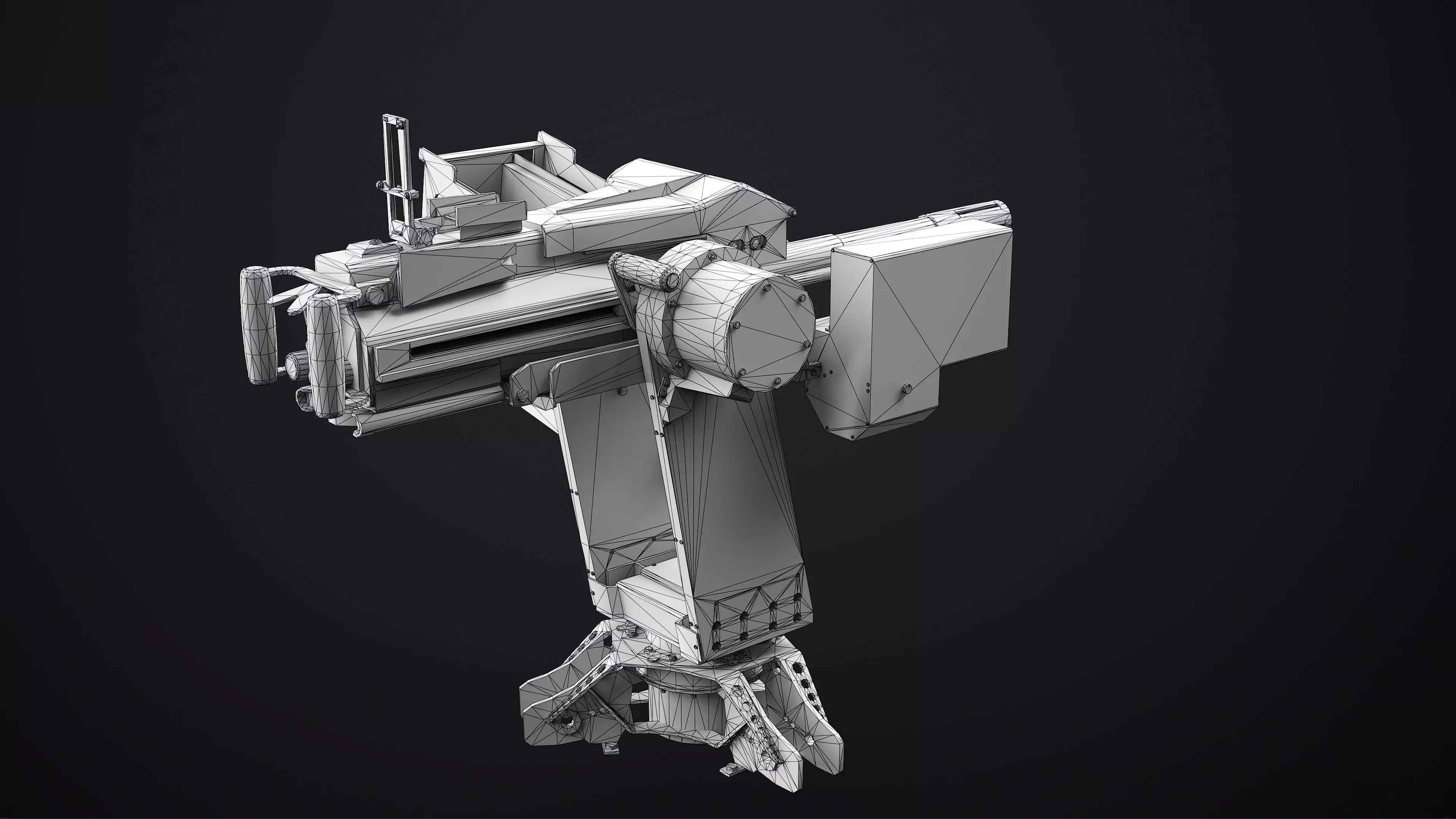 Burya Grenade Launcher Turret for Mk 19 Low-poly 3D model_9