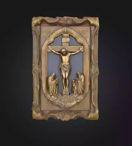 Crucifixion of Jesus Christ Wall Frame Low-poly 3D model