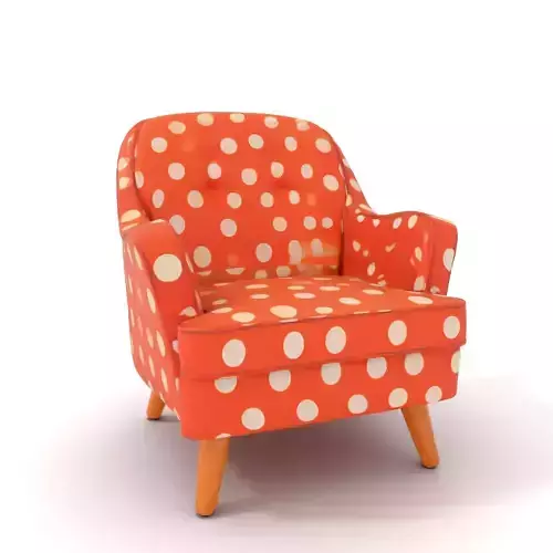 Polka Dot Orange Chair model pack