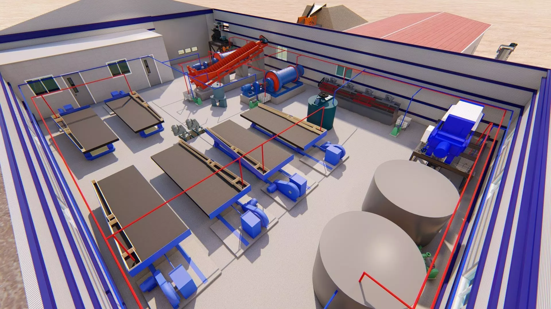 Mining processing plant 3D model_2