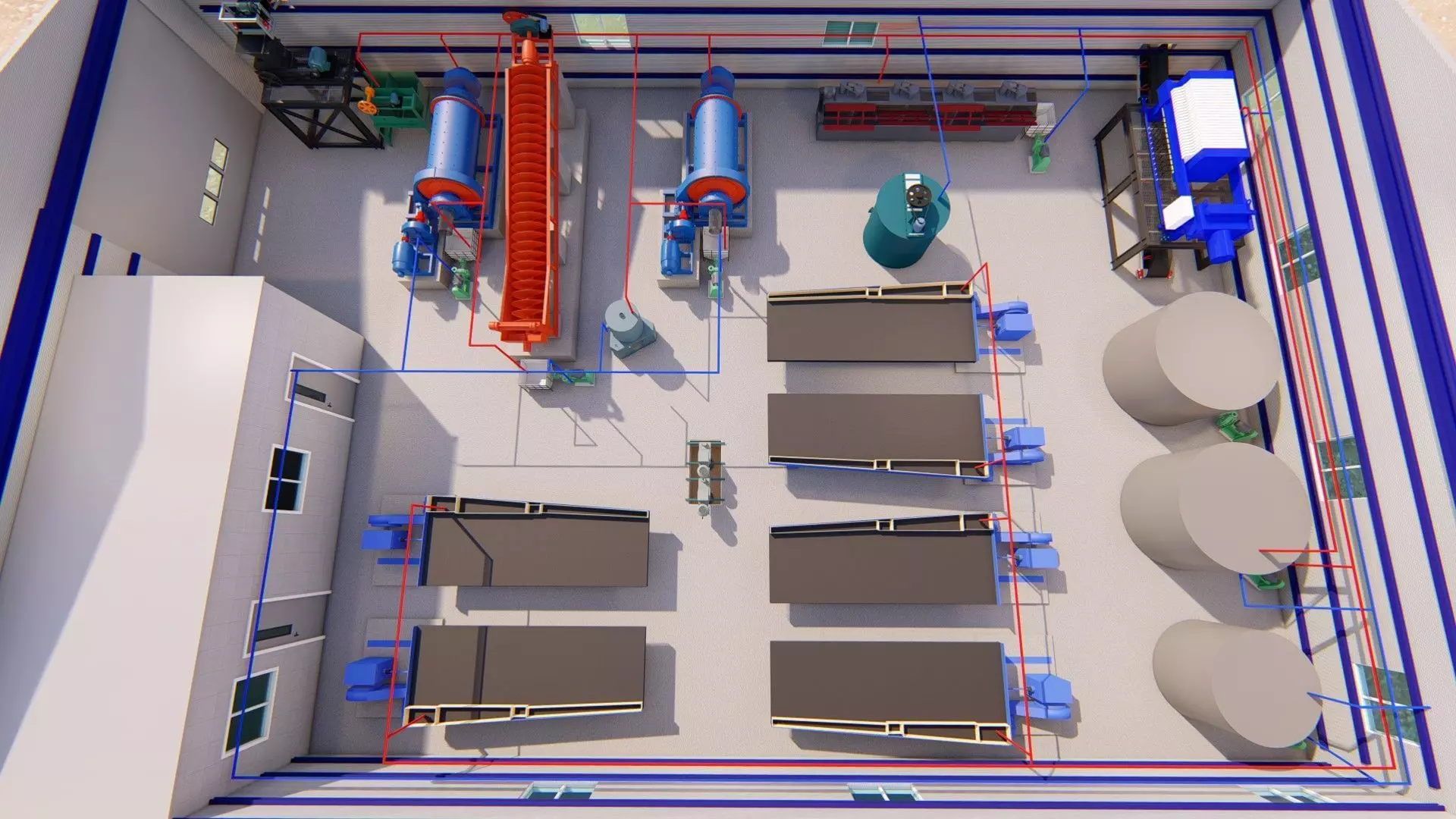 Mining processing plant 3D model_8
