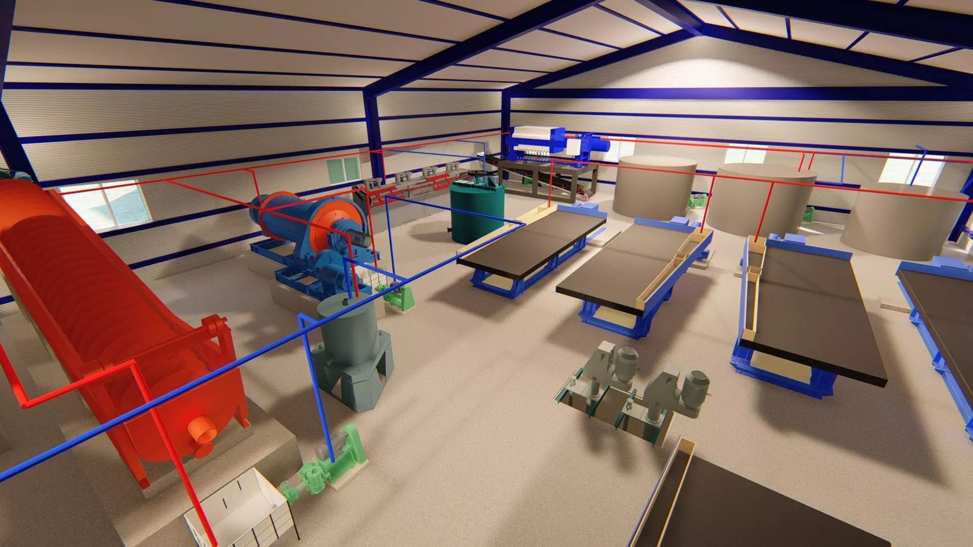 Mining processing plant 3D model_6