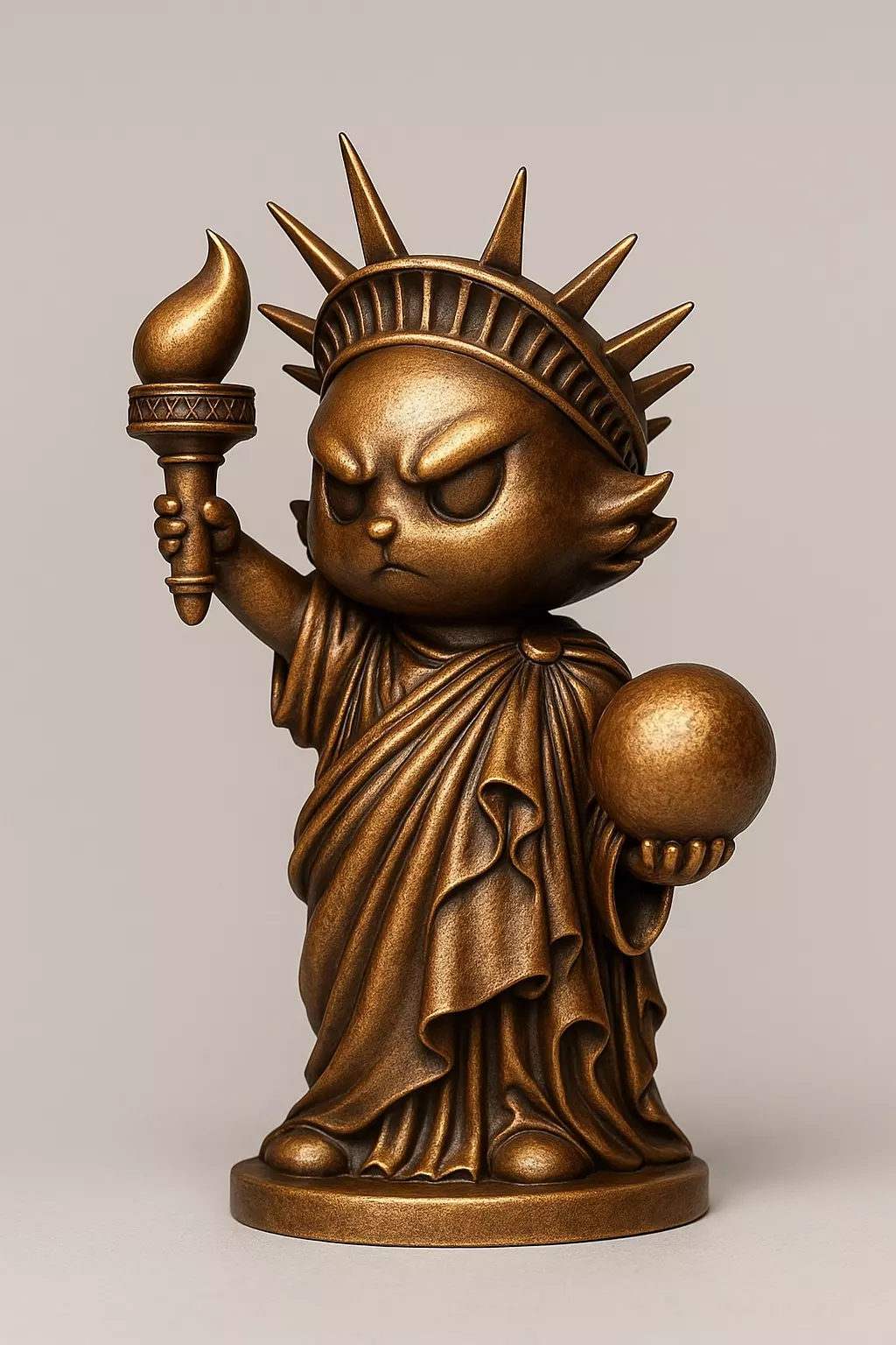 The Statue of Liberty as a cat 3D print model_1