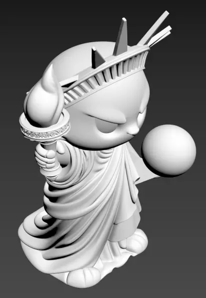 The Statue of Liberty as a cat 3D print model_5