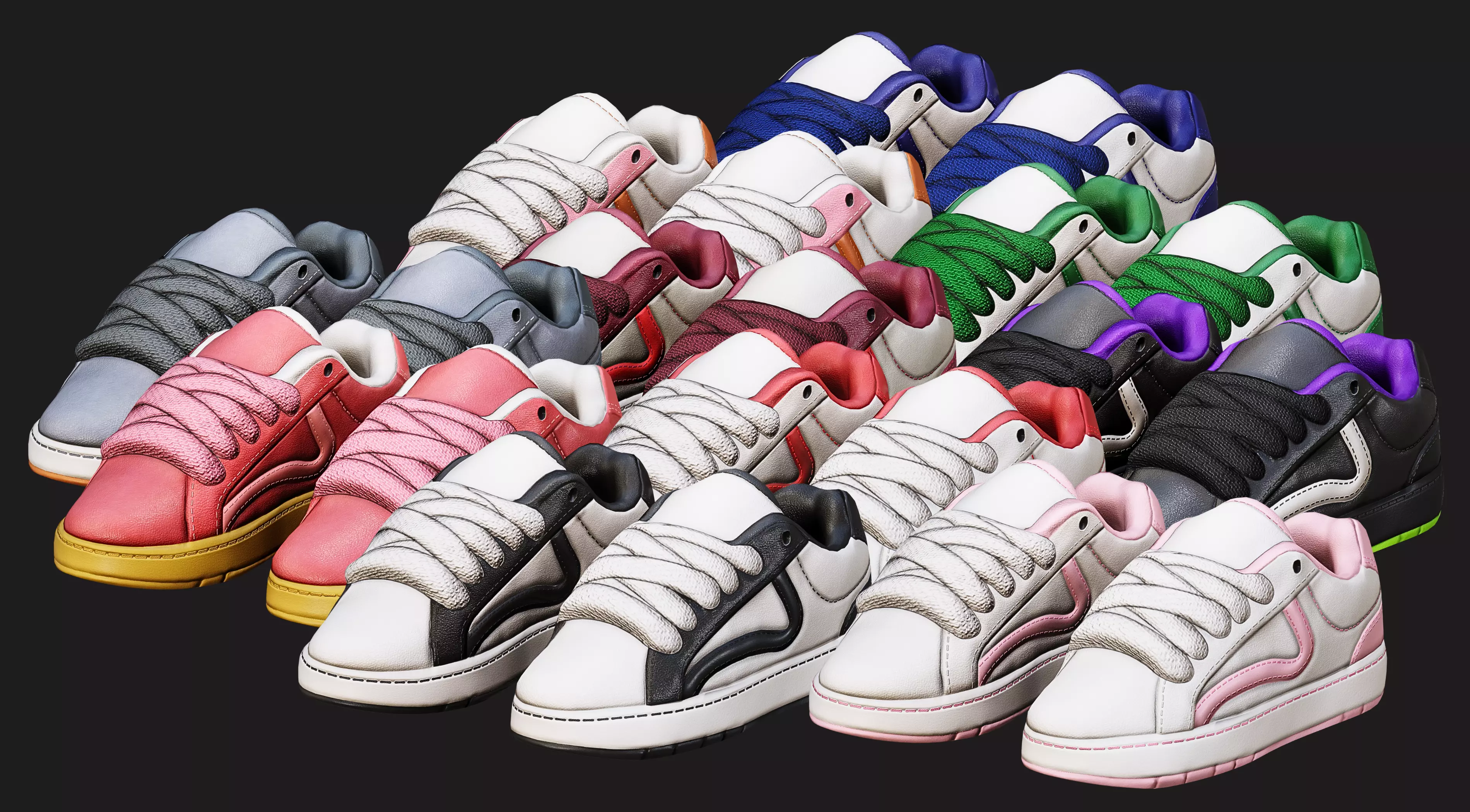 Skater Y2K Outfit Bundle PBR 4K Low-poly 3D model_11