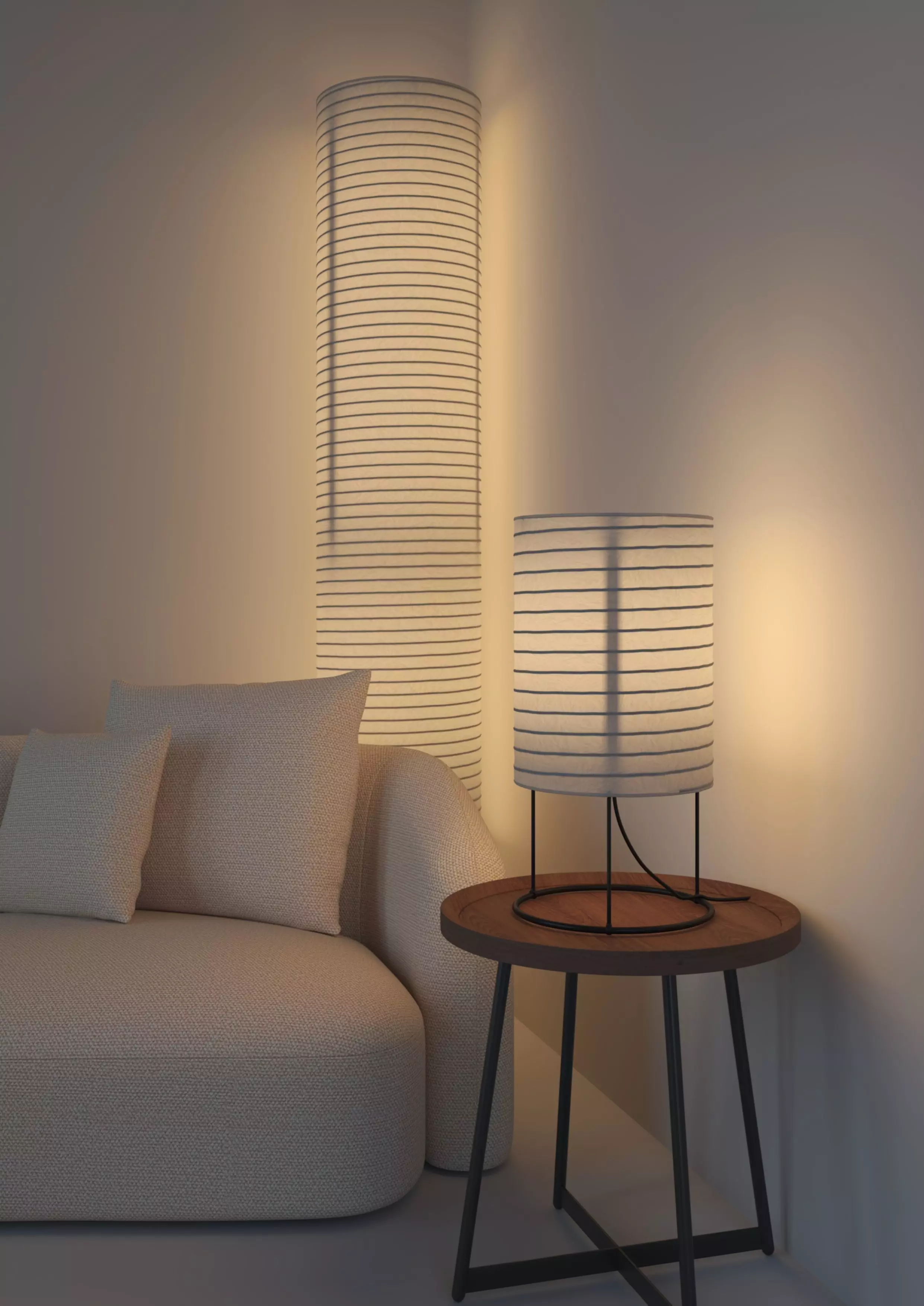 STRANDAD Floor lamp and Table lamp Ikea 3D model_1