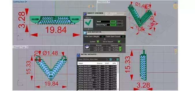 STL 3dm Pendant Brilliant Dance of Diamonds jp0211