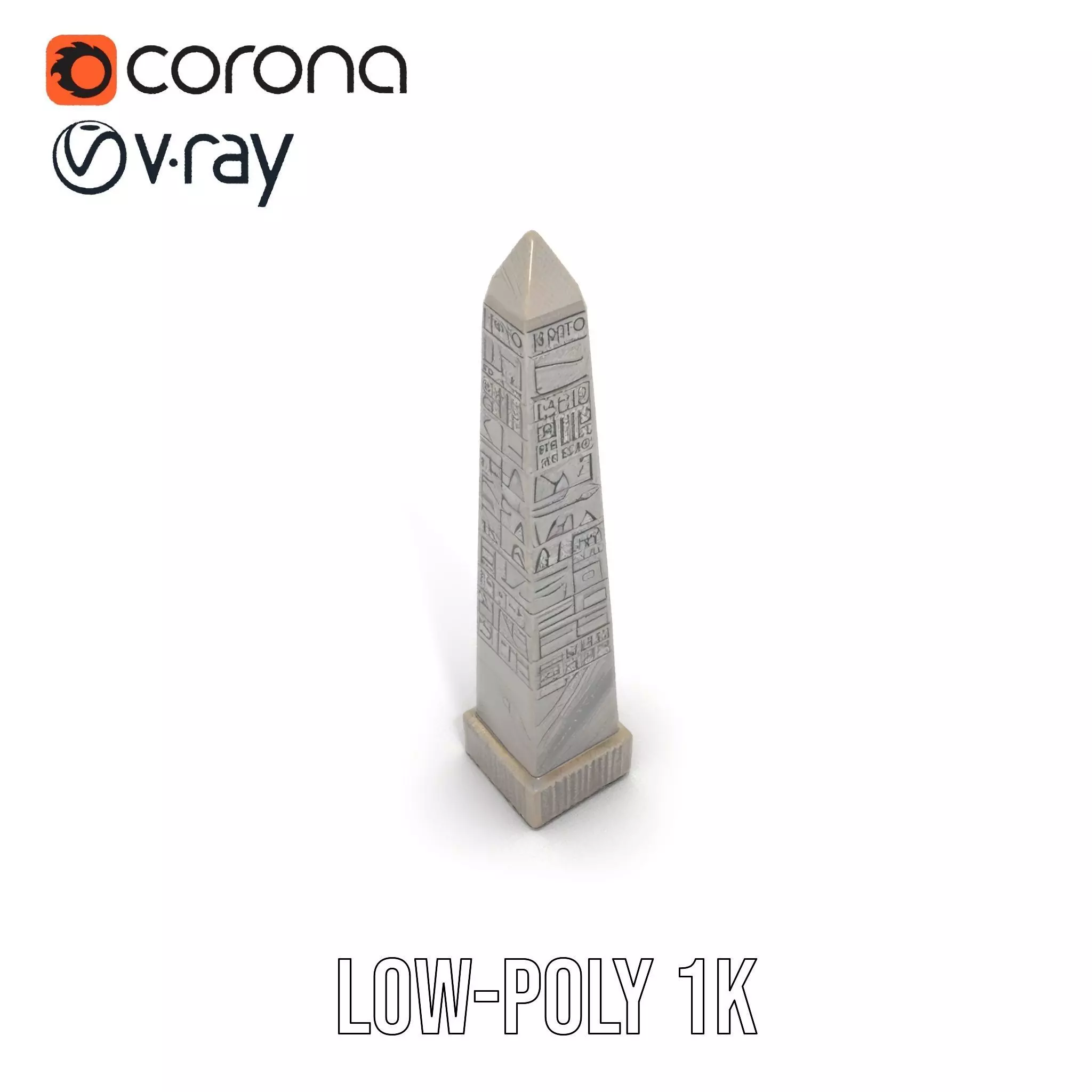 Ancient Stone Obelisk model pack Low-poly 3D model_9