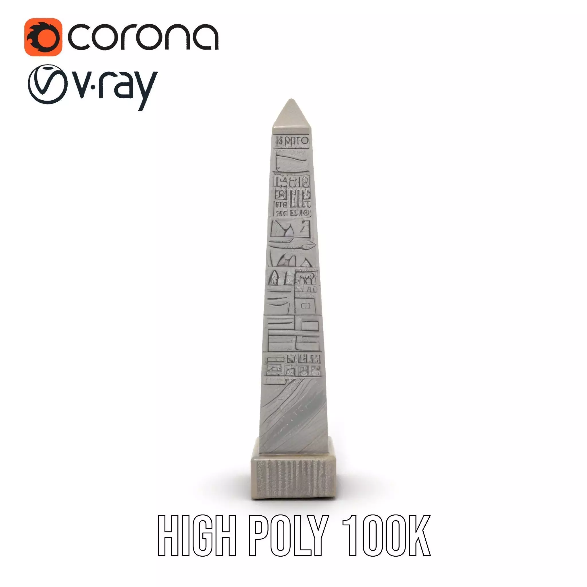 Ancient Stone Obelisk model pack Low-poly 3D model_31