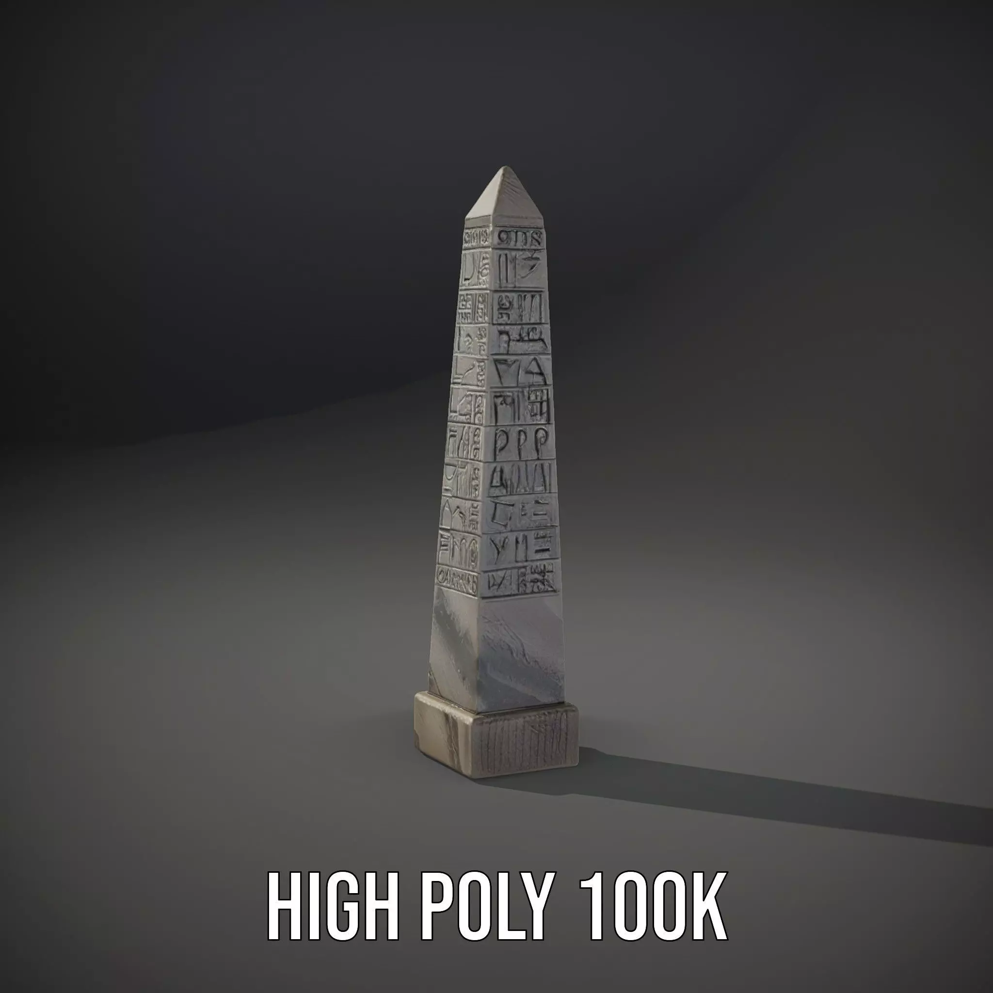 Ancient Stone Obelisk model pack Low-poly 3D model_10