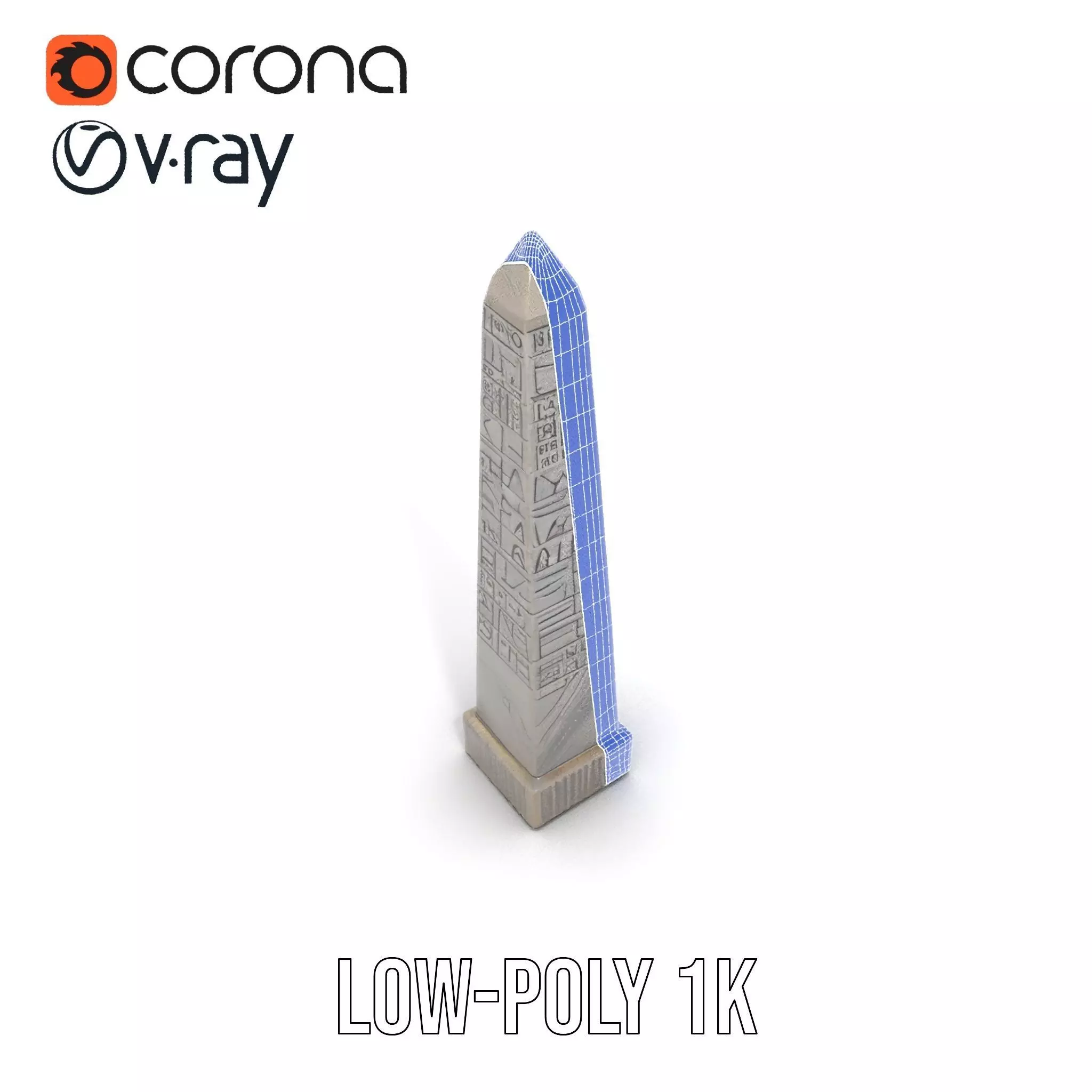 Ancient Stone Obelisk model pack Low-poly 3D model_12