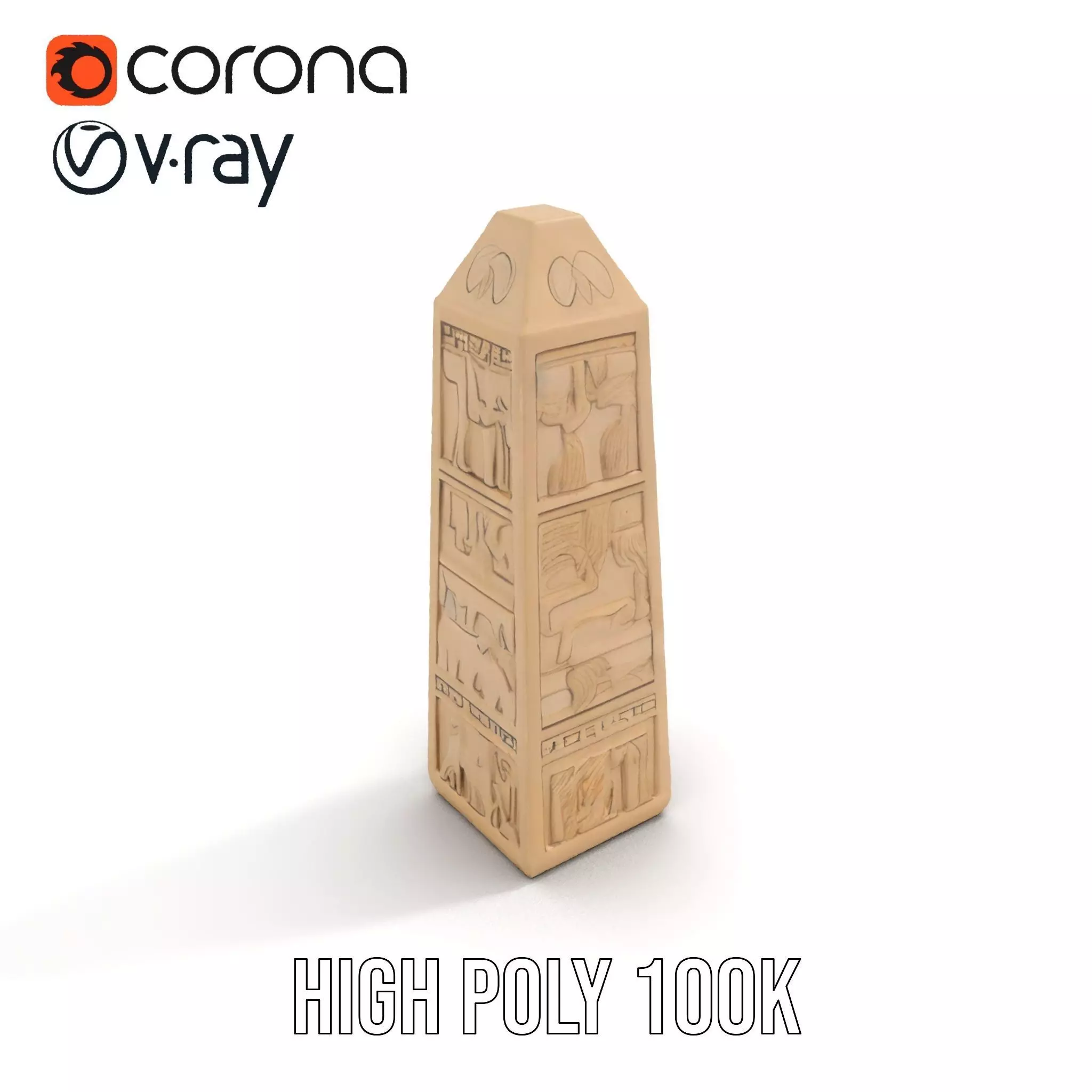 Ancient Sandstone Obelisk model pack Low-poly 3D model_23