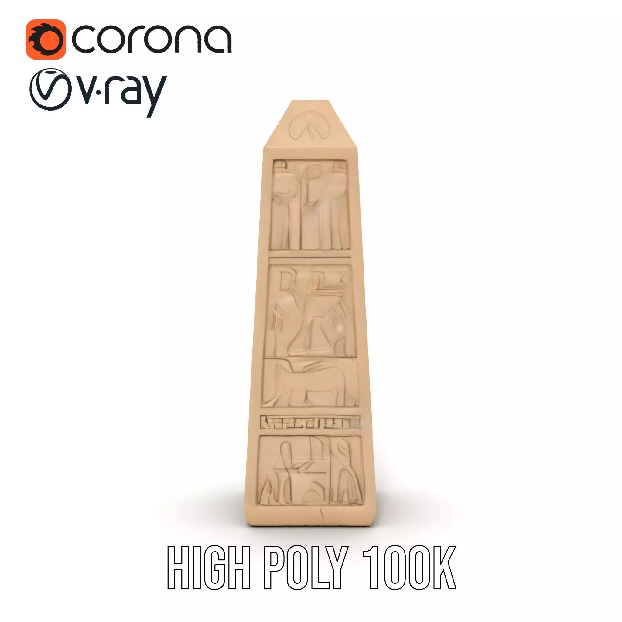 Ancient Sandstone Obelisk model pack Low-poly 3D model_20