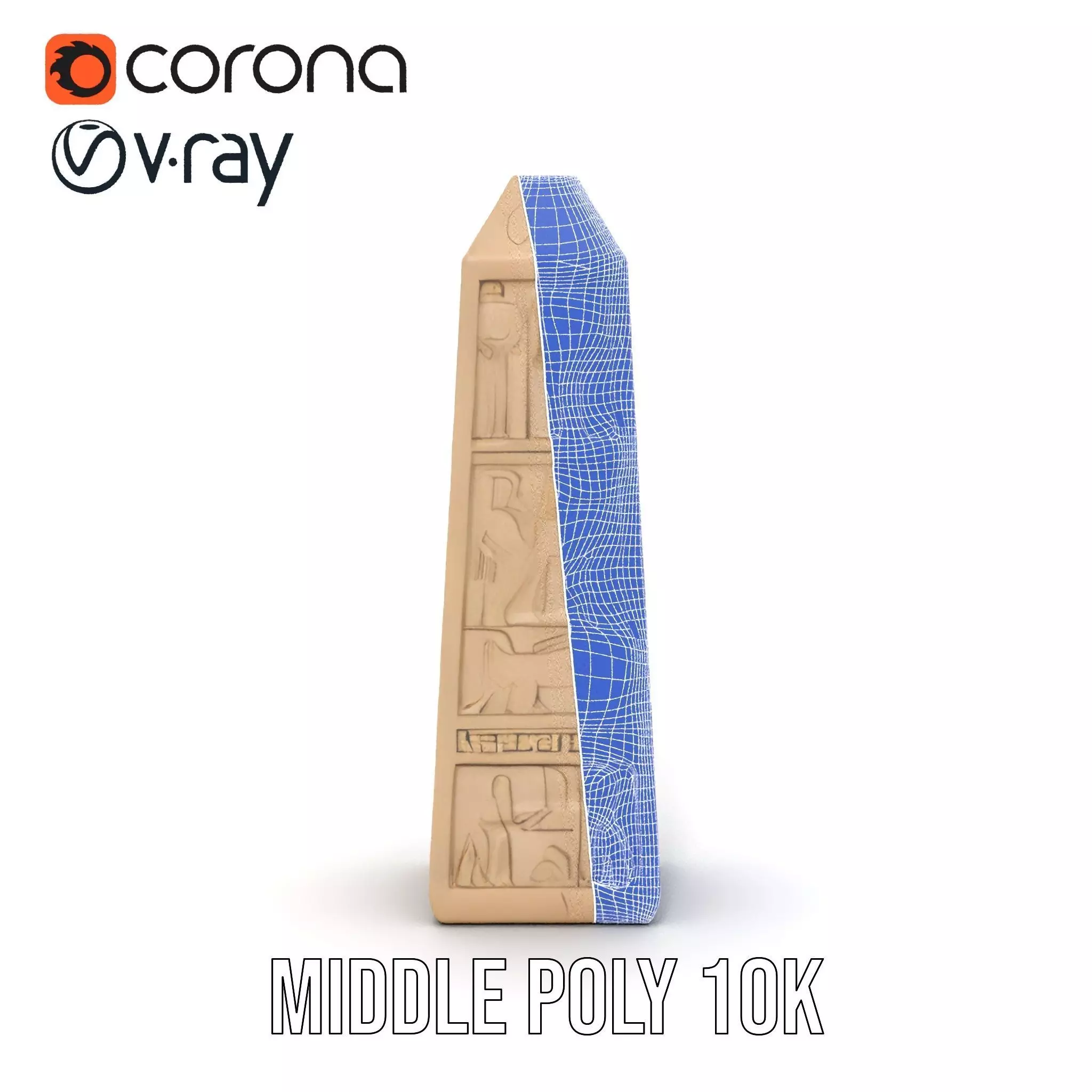 Ancient Sandstone Obelisk model pack Low-poly 3D model_21