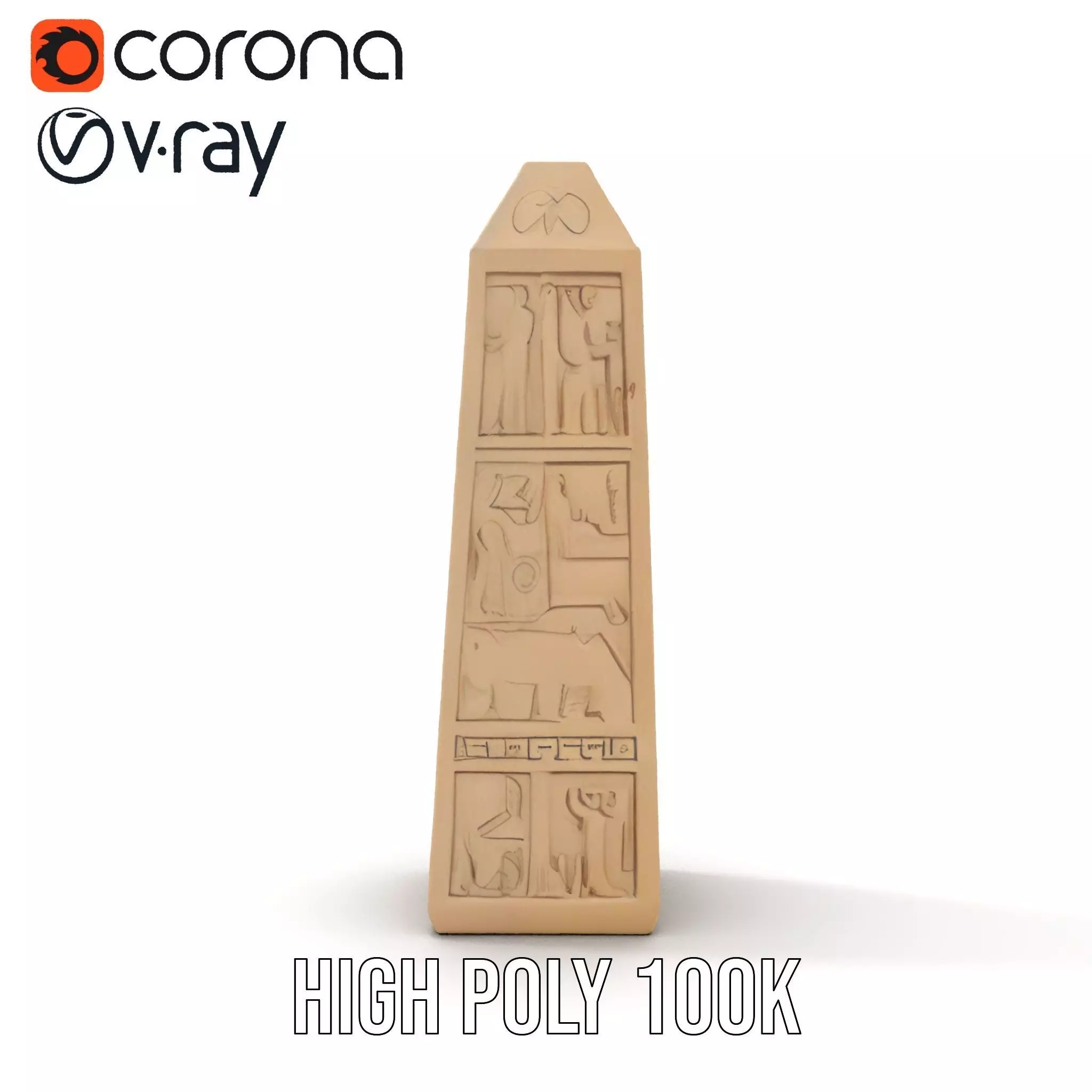 Ancient Sandstone Obelisk model pack Low-poly 3D model_17