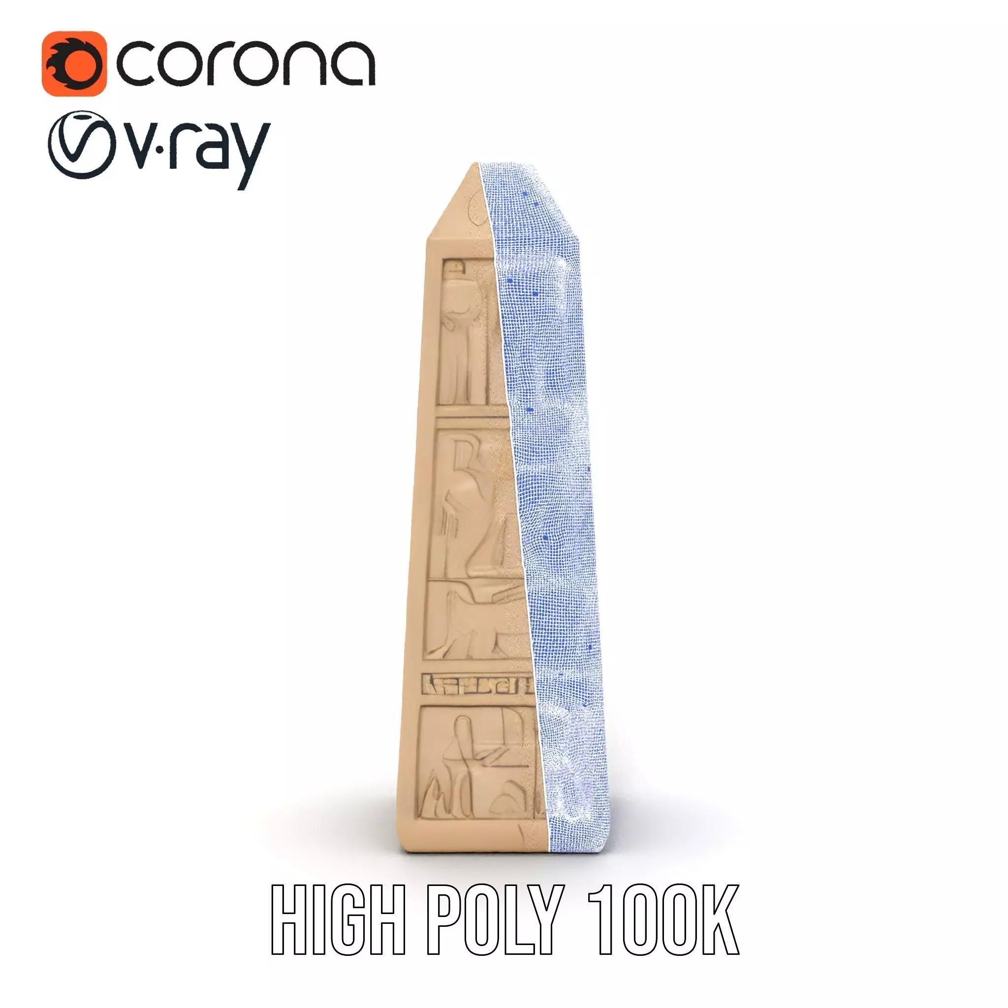 Ancient Sandstone Obelisk model pack Low-poly 3D model_31