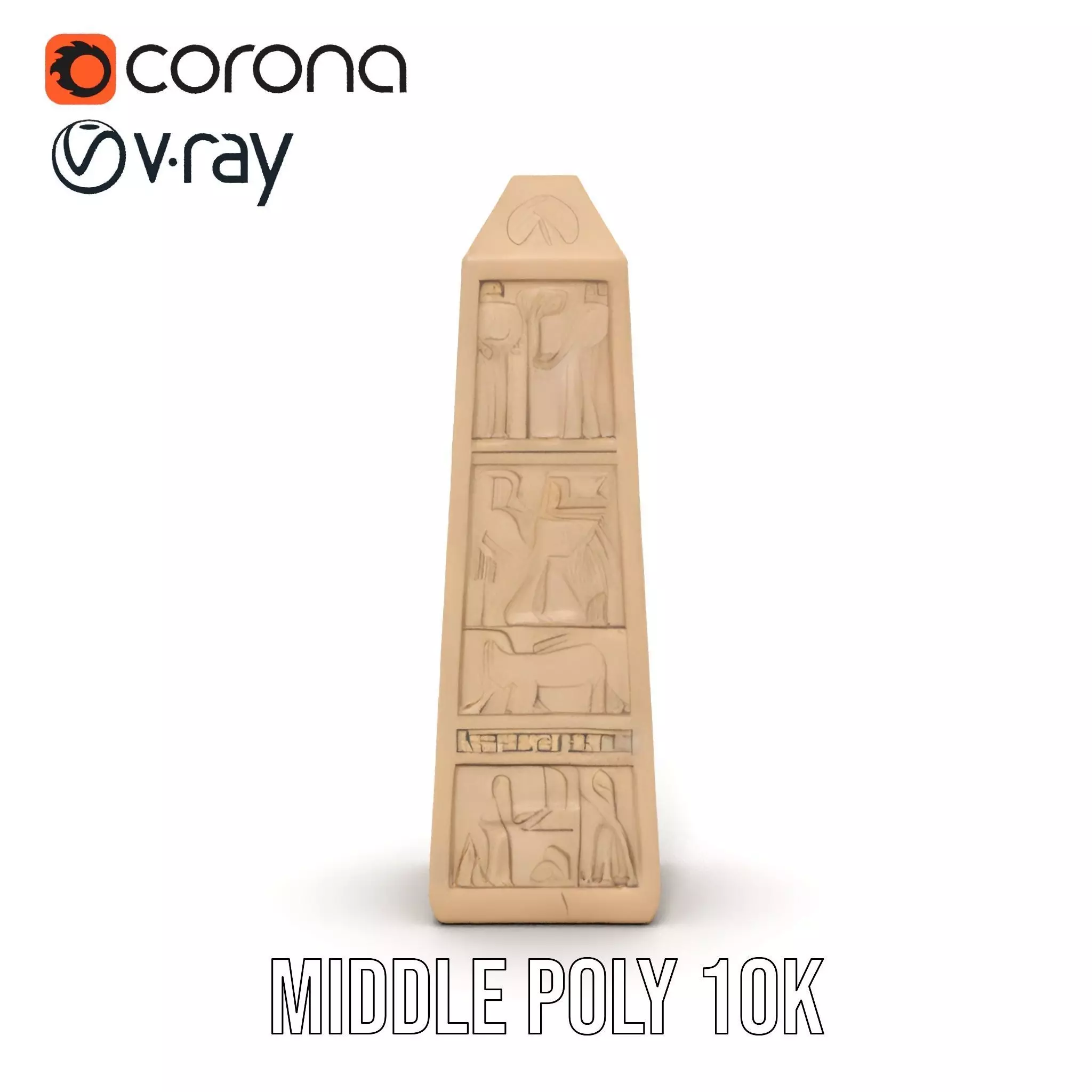 Ancient Sandstone Obelisk model pack Low-poly 3D model_13