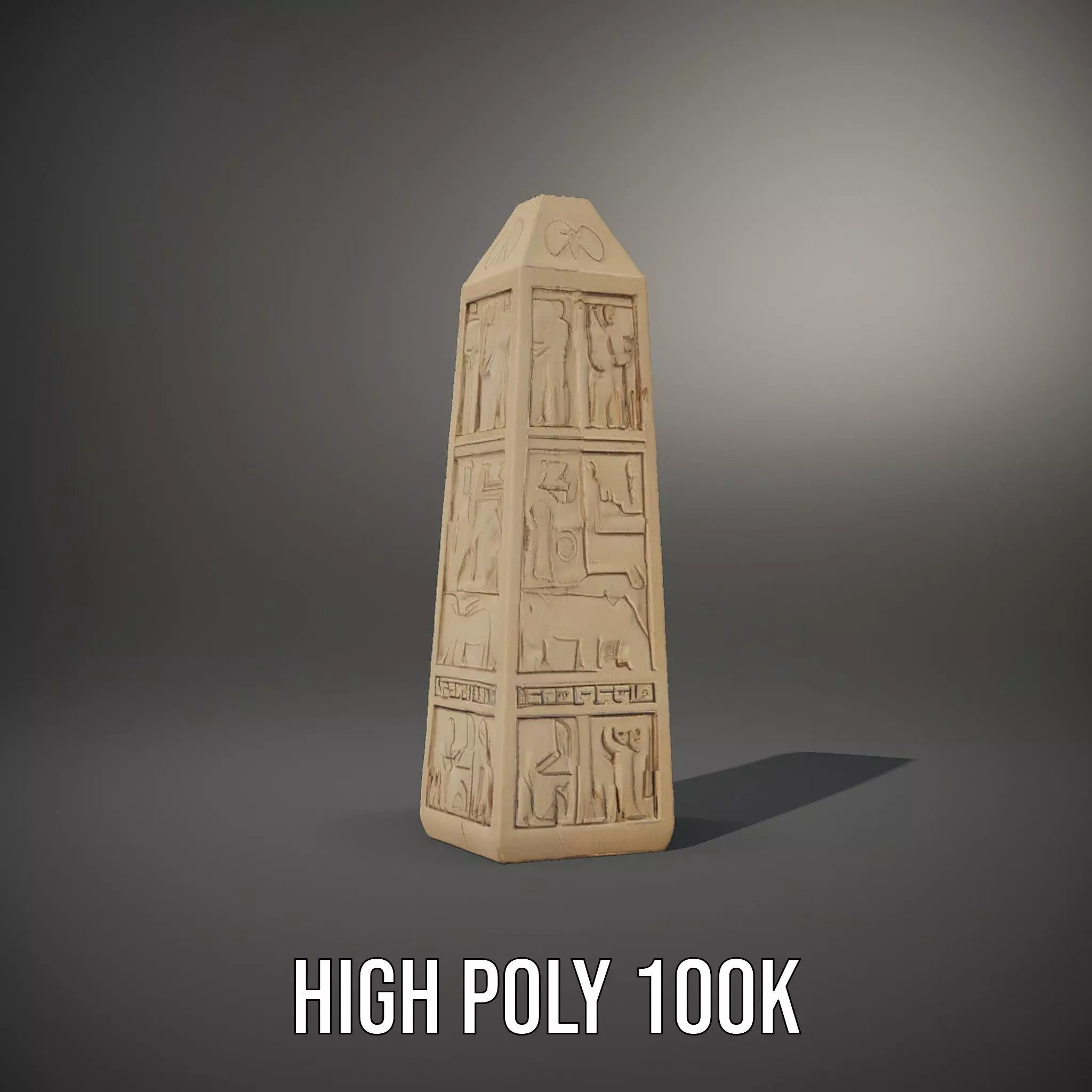 Ancient Sandstone Obelisk model pack Low-poly 3D model_8