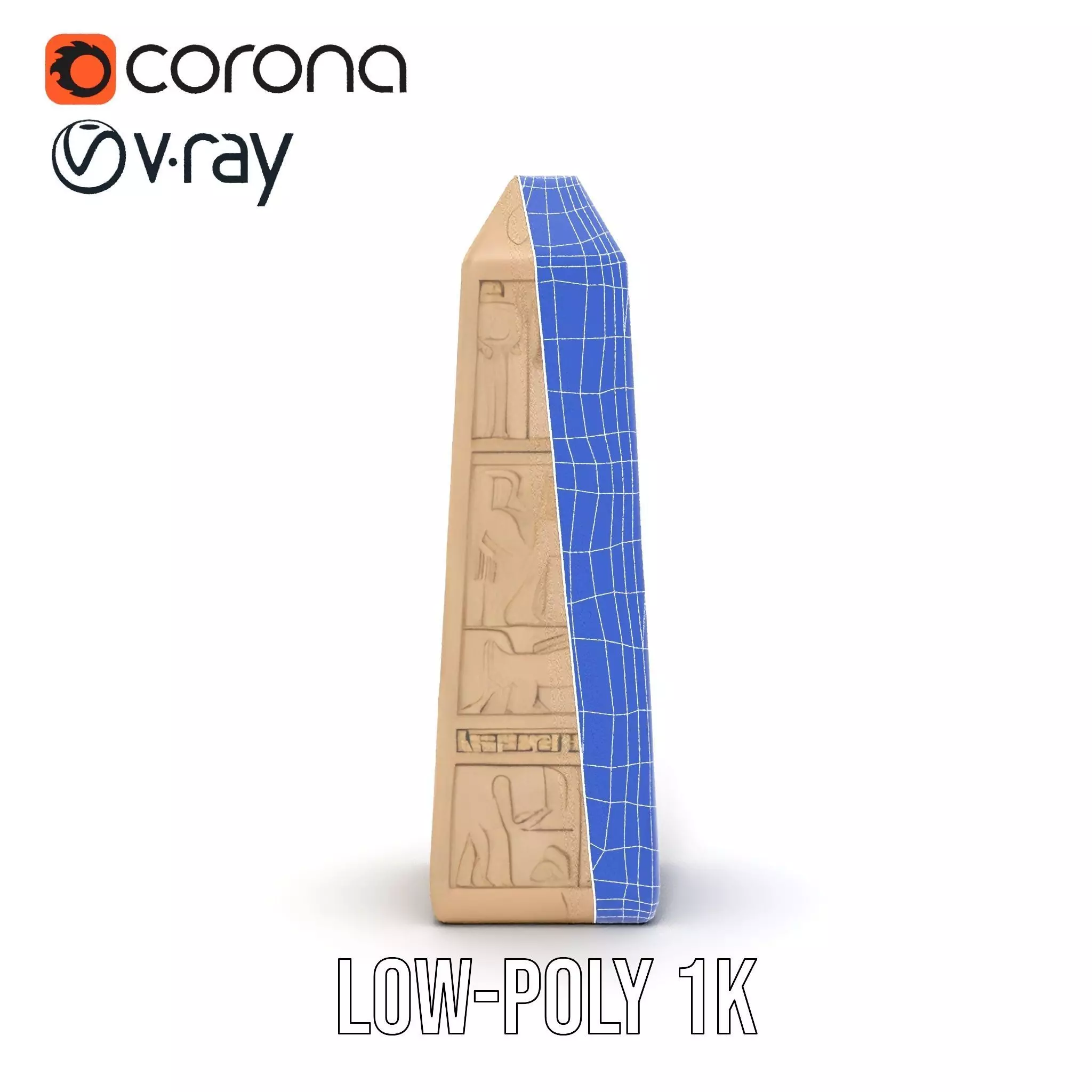 Ancient Sandstone Obelisk model pack Low-poly 3D model_30