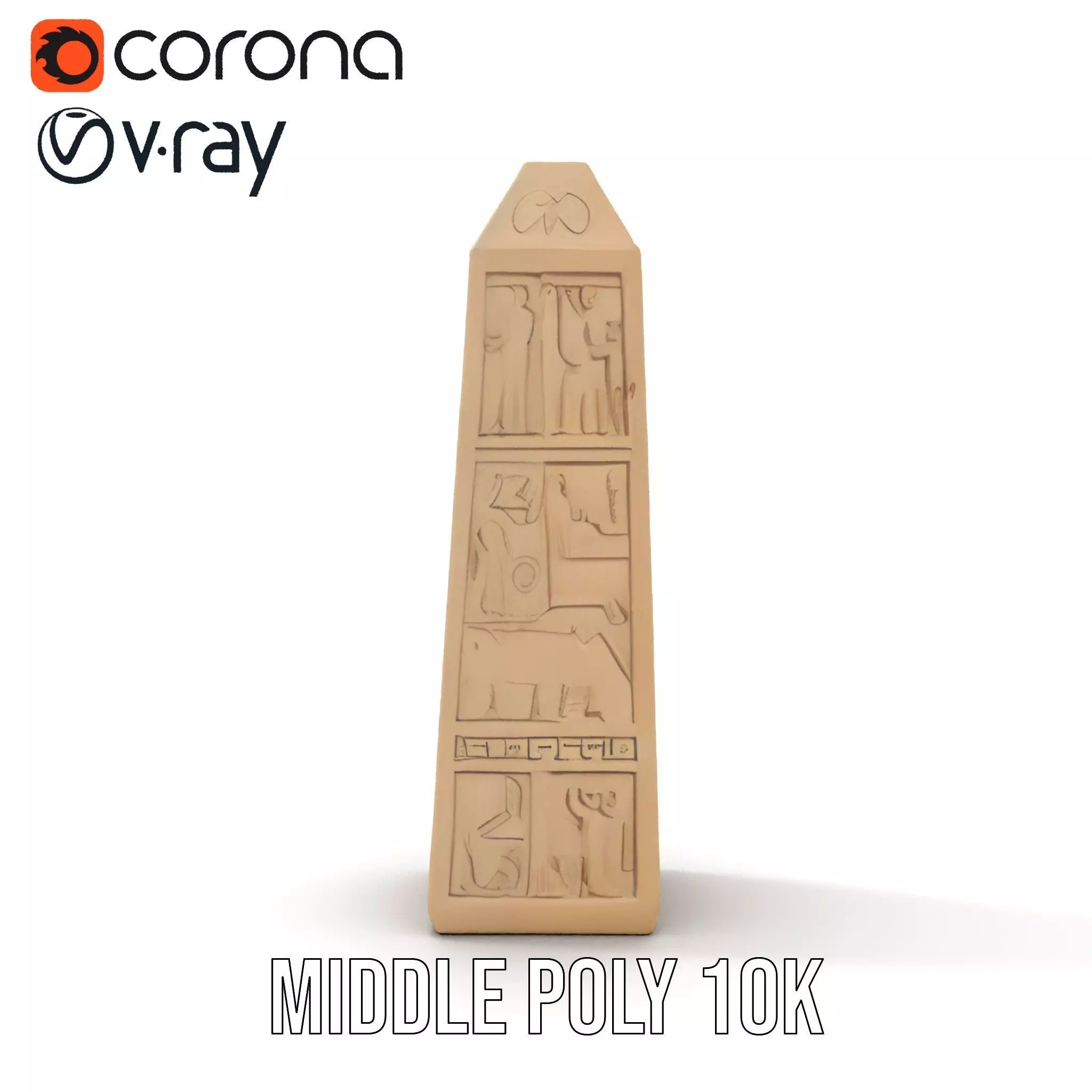 Ancient Sandstone Obelisk model pack Low-poly 3D model_18