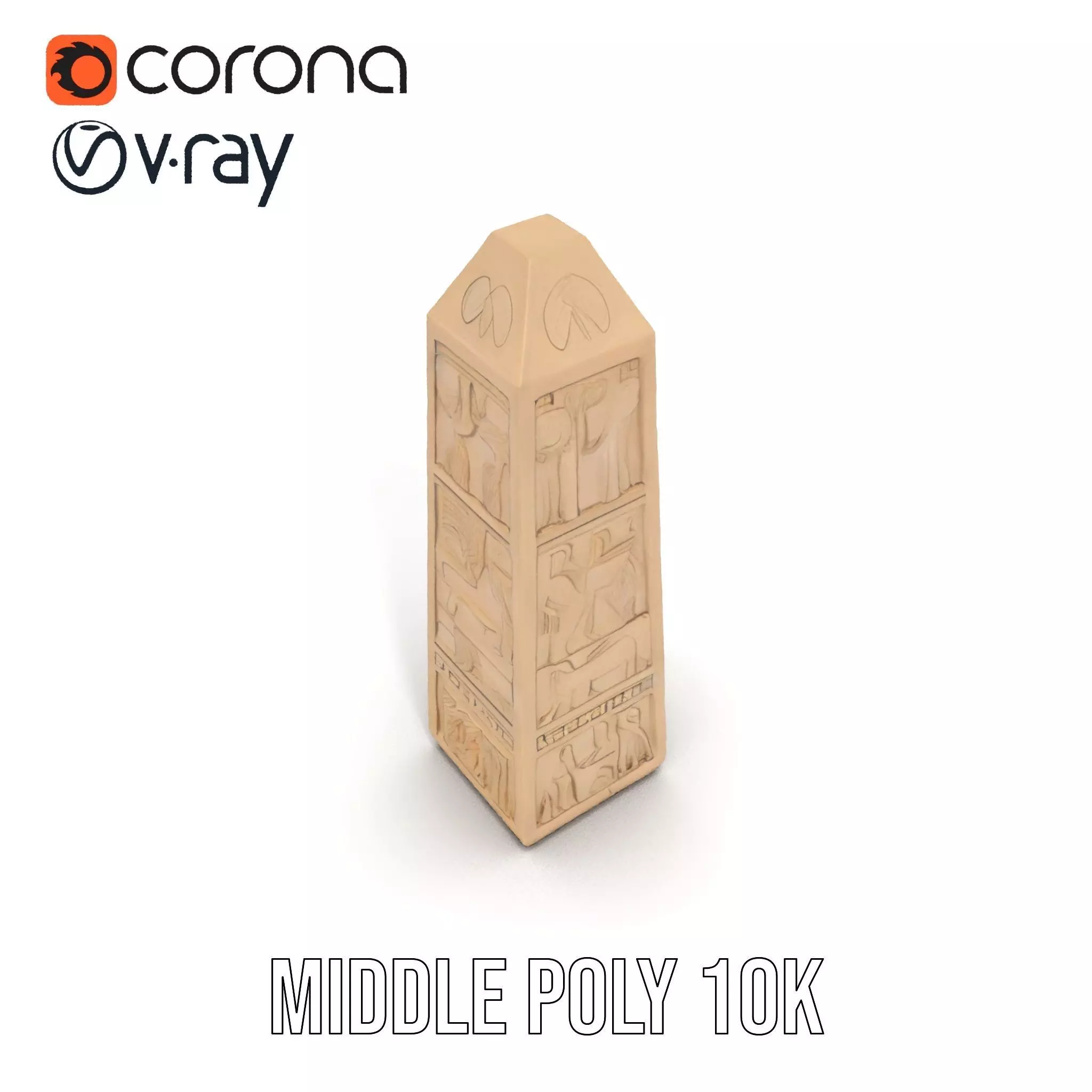 Ancient Sandstone Obelisk model pack Low-poly 3D model_11