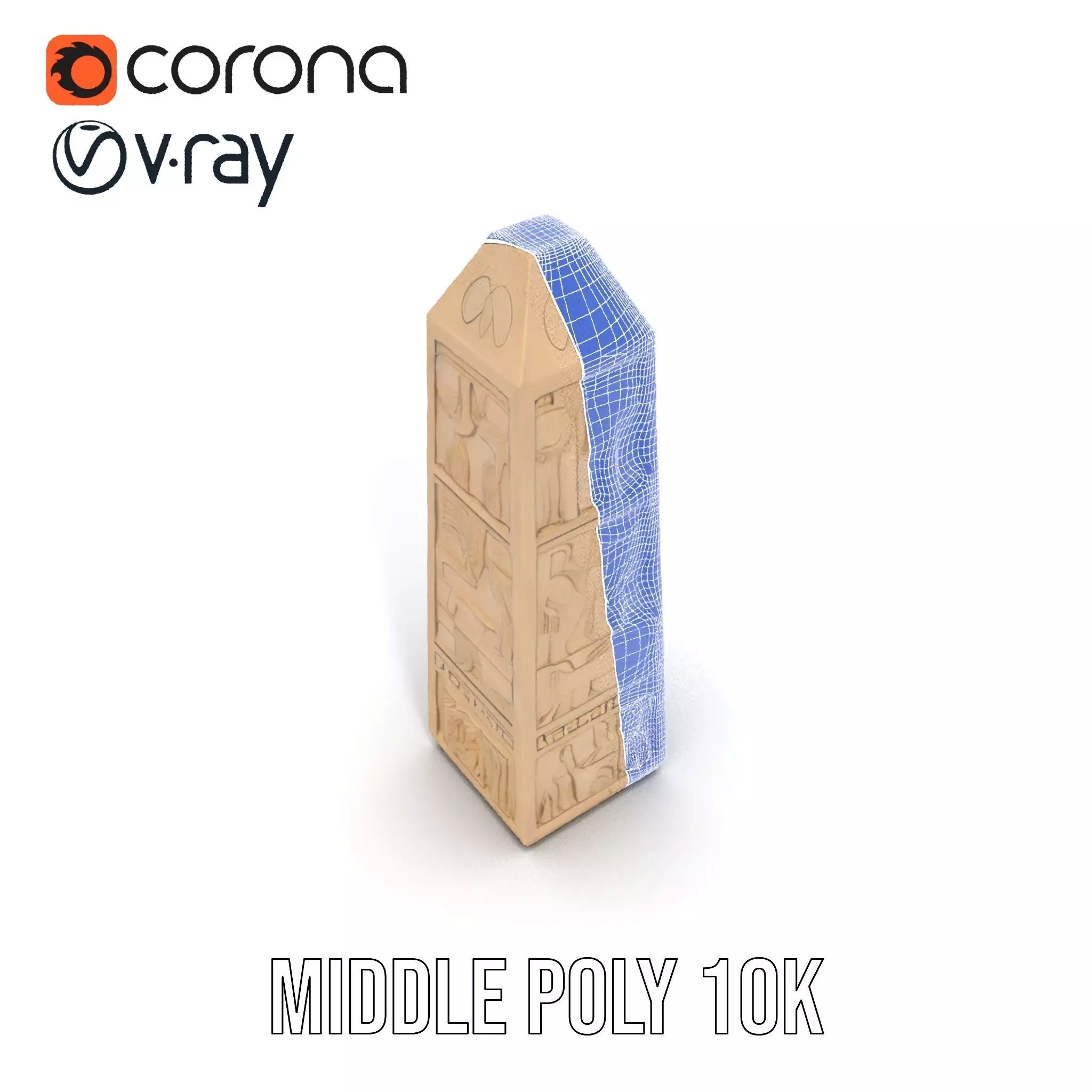 Ancient Sandstone Obelisk model pack Low-poly 3D model_29