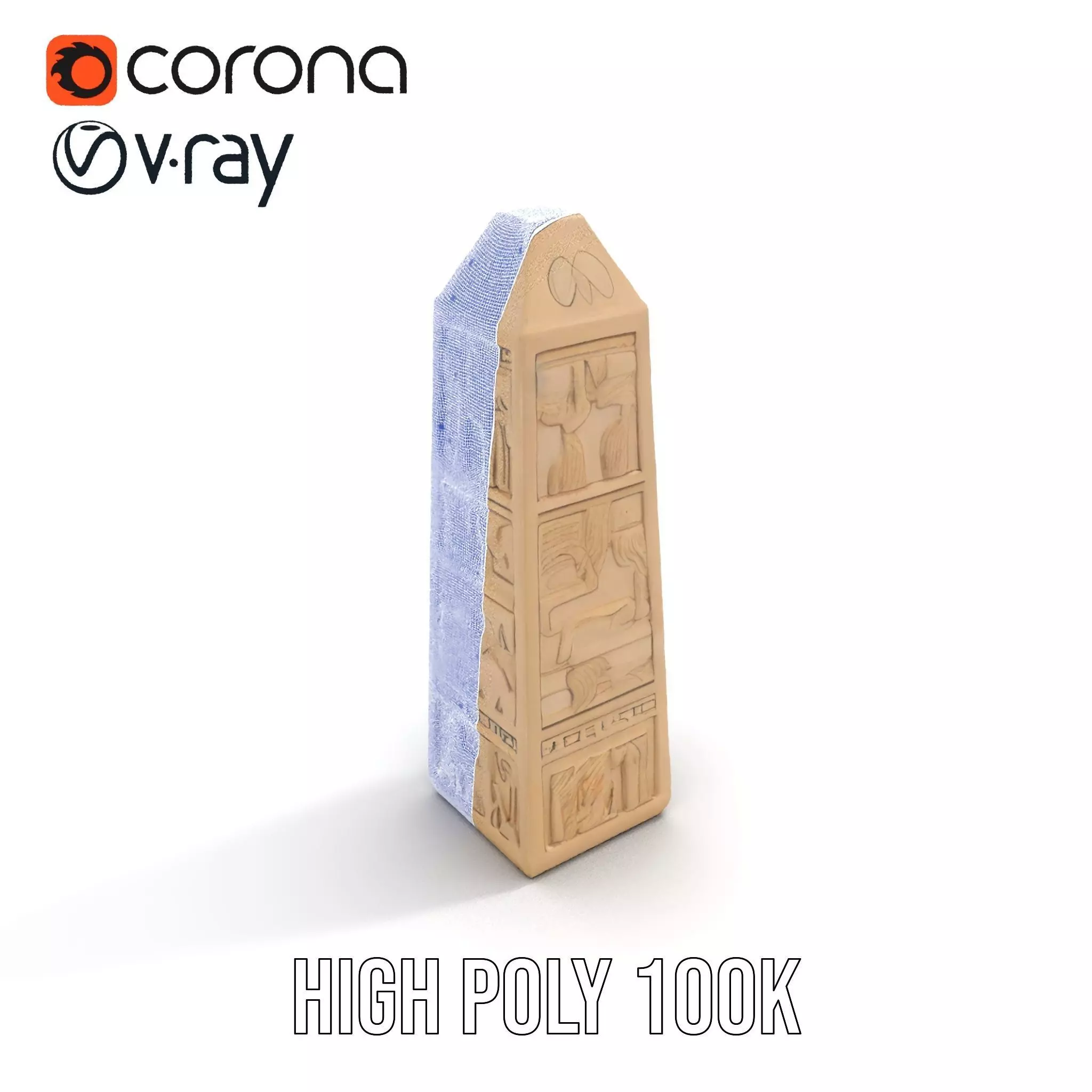Ancient Sandstone Obelisk model pack Low-poly 3D model_33