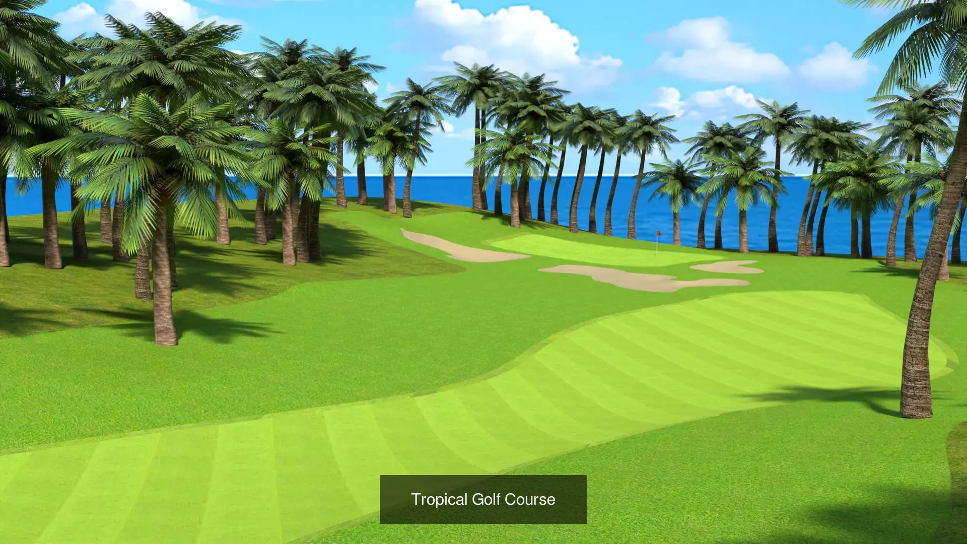 Tropical Golf Course Set 3D Model Collection_2