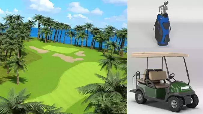 Tropical Golf Course Set