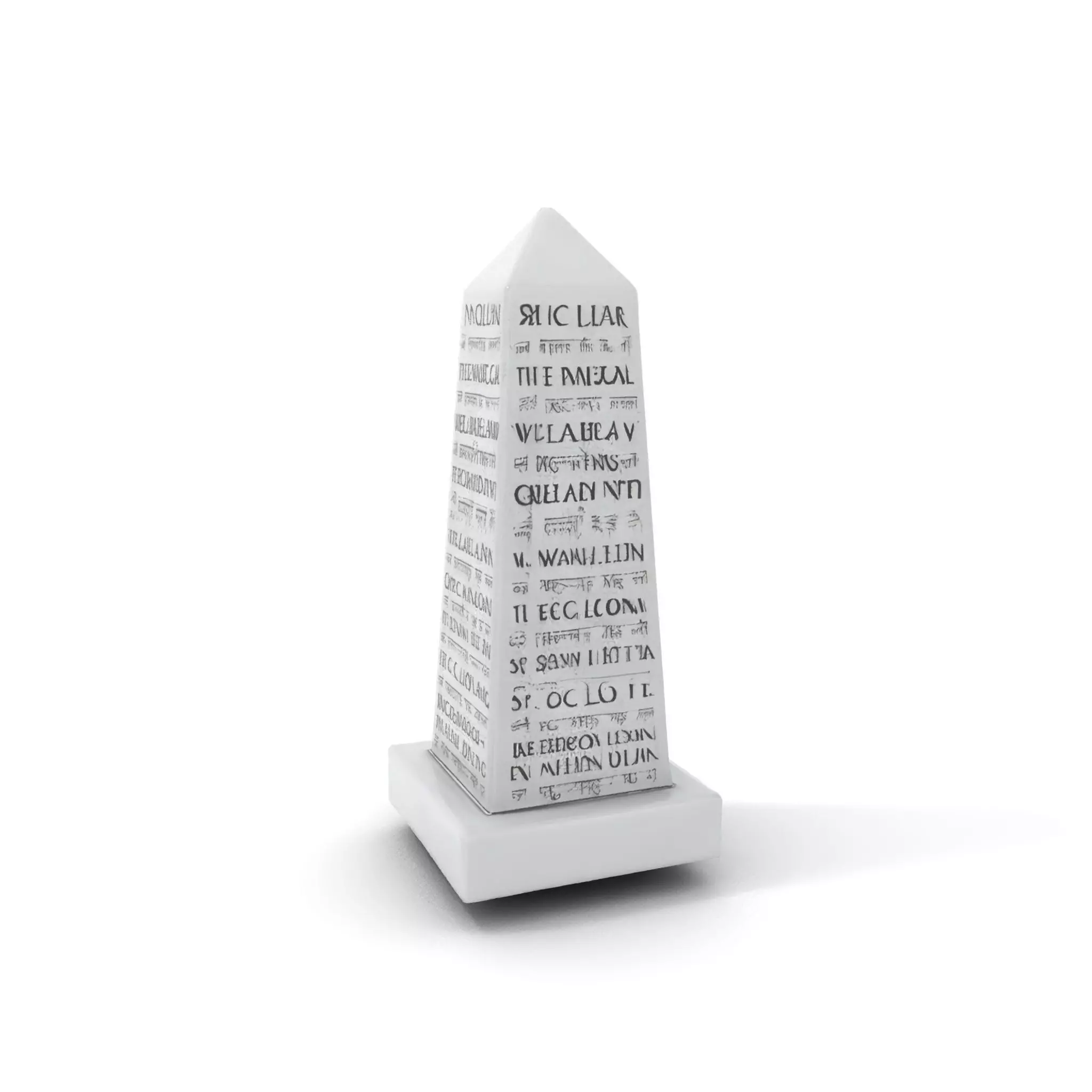 Marble Obelisk Engraved model pack Low-poly 3D model_7