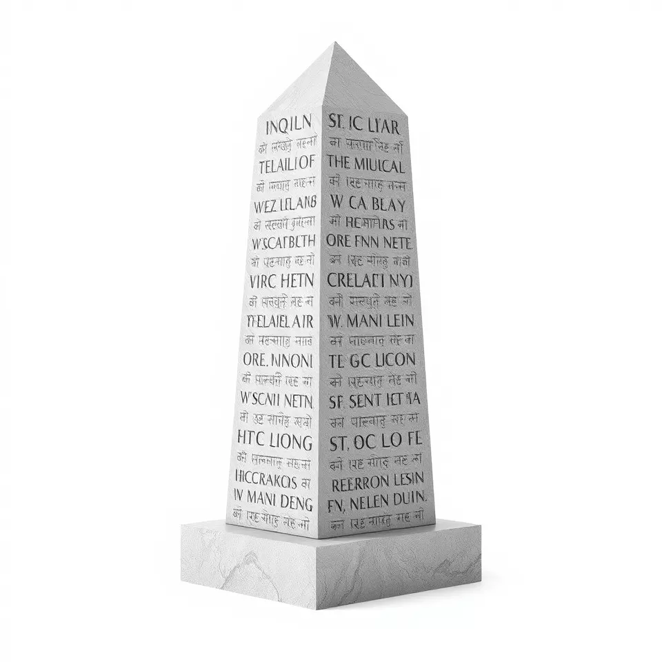 Marble Obelisk Engraved model pack Low-poly 3D model_2