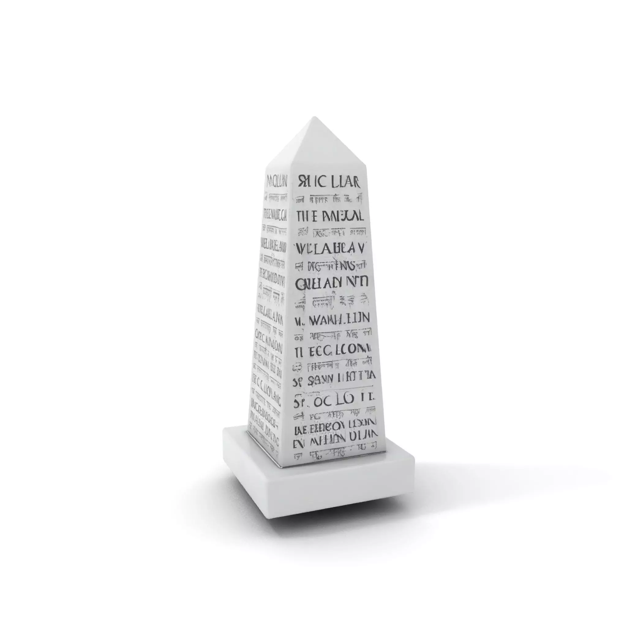 Marble Obelisk Engraved model pack Low-poly 3D model_15