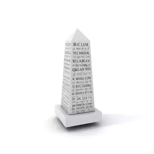 Marble Obelisk Engraved model pack Low-poly 3D model