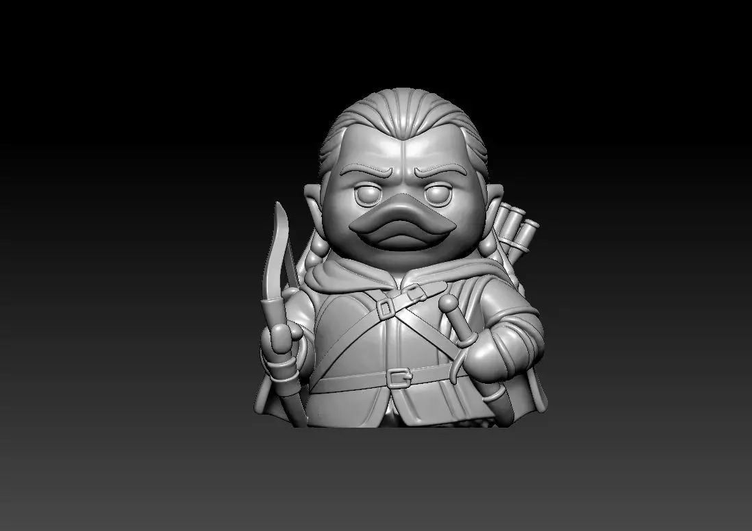 Rubber Duck - Legolas - Lord of the Rings - 3D print 3D print model_1