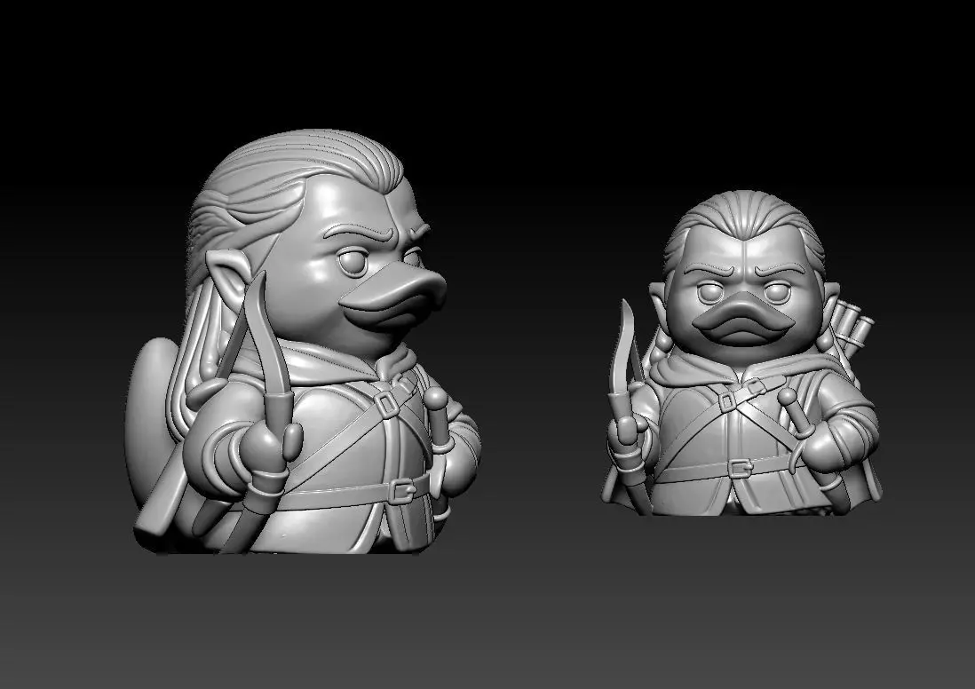 Rubber Duck - Legolas - Lord of the Rings - 3D print 3D print model_3