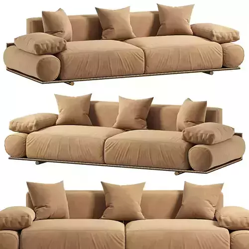 Donovan Roll Sofa by Visionnaire