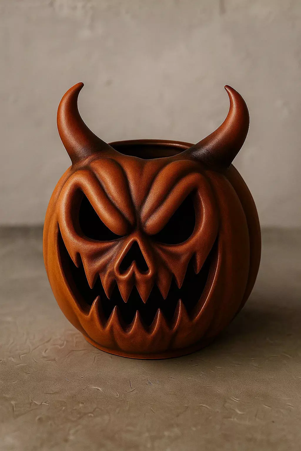 Devilish Pumpkin Halloween 3D print model_1