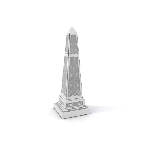 Elegant Silver Obelisk model pack Low-poly 3D model