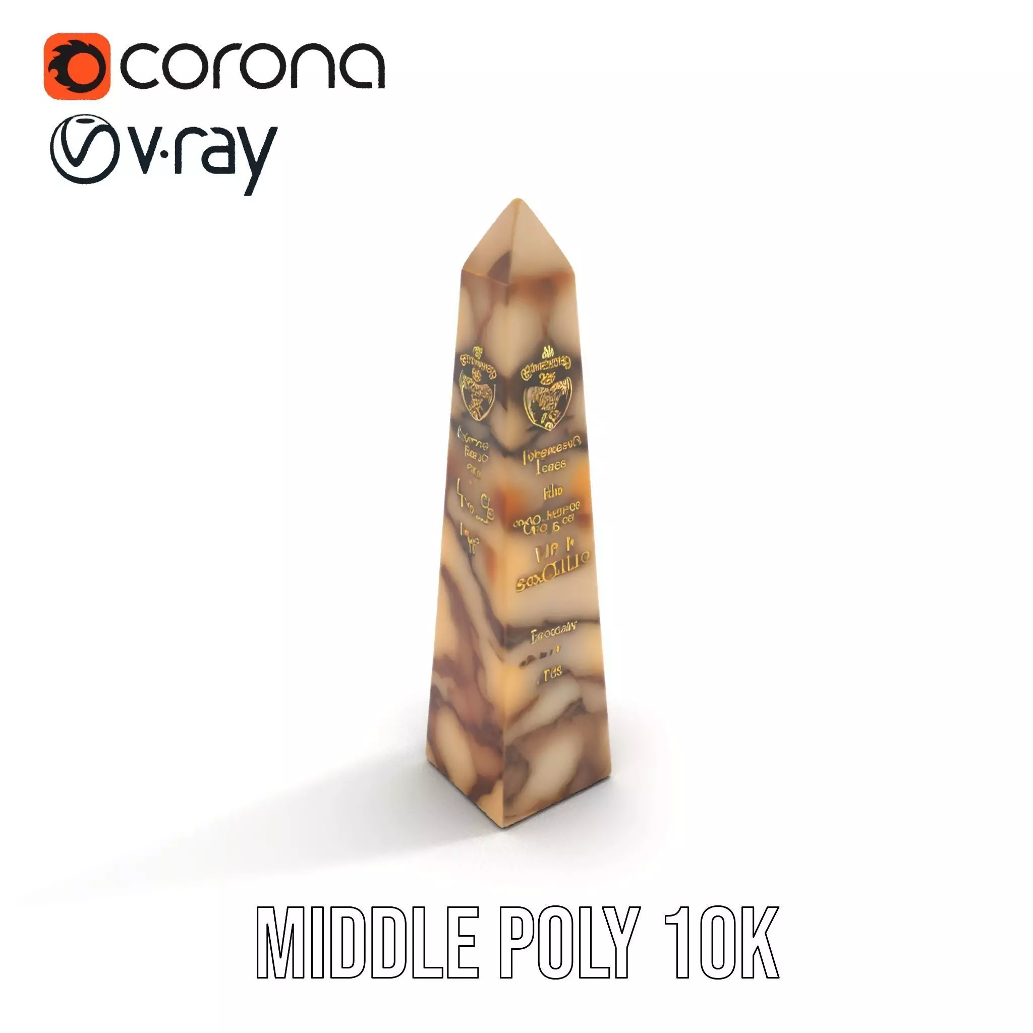 Marble Obelisk model pack Low-poly 3D model_6